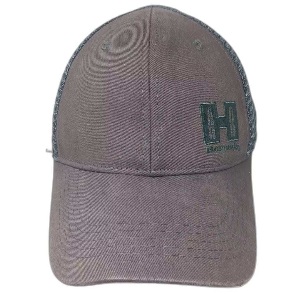 Hornady Trucker Hat Gray Green OS Embroidered Snapback Mesh Adjustable Hunting